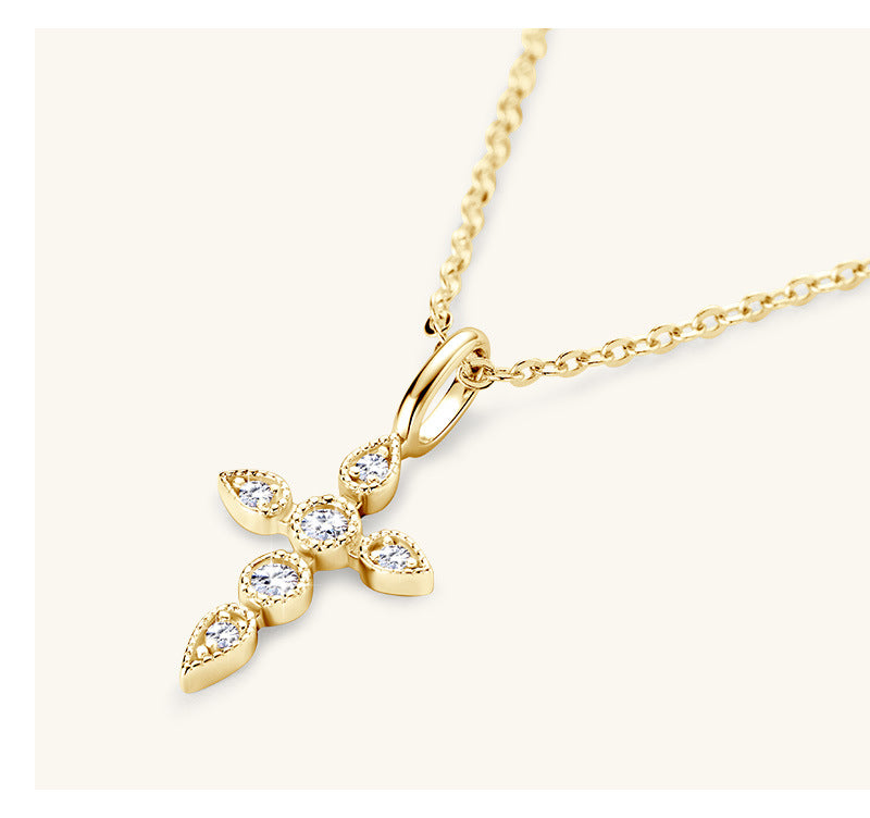 925 Sterling Silver Moissanite Inlay Solid Color Pendant Necklace
