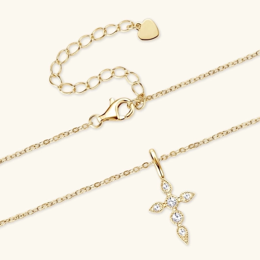 925 Sterling Silver Moissanite Inlay Solid Color Pendant Necklace
