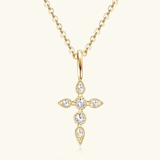 925 Sterling Silver Moissanite Inlay Solid Color Pendant Necklace